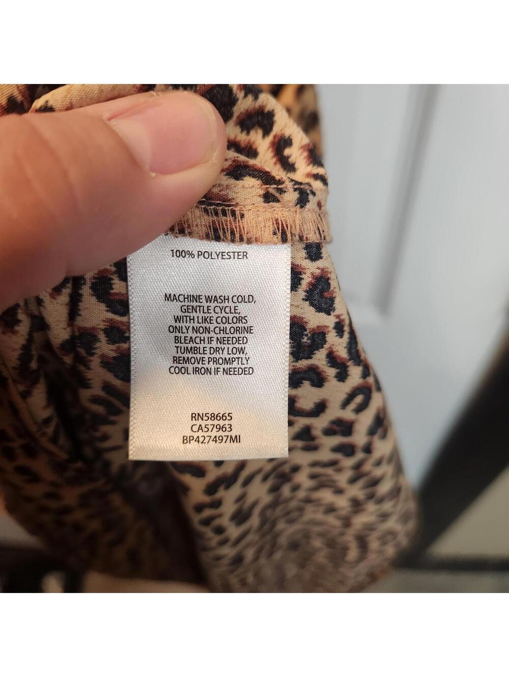 BP Leopard Print Mini Dress with Wide Straps- Size Small - Picture 6 of 6